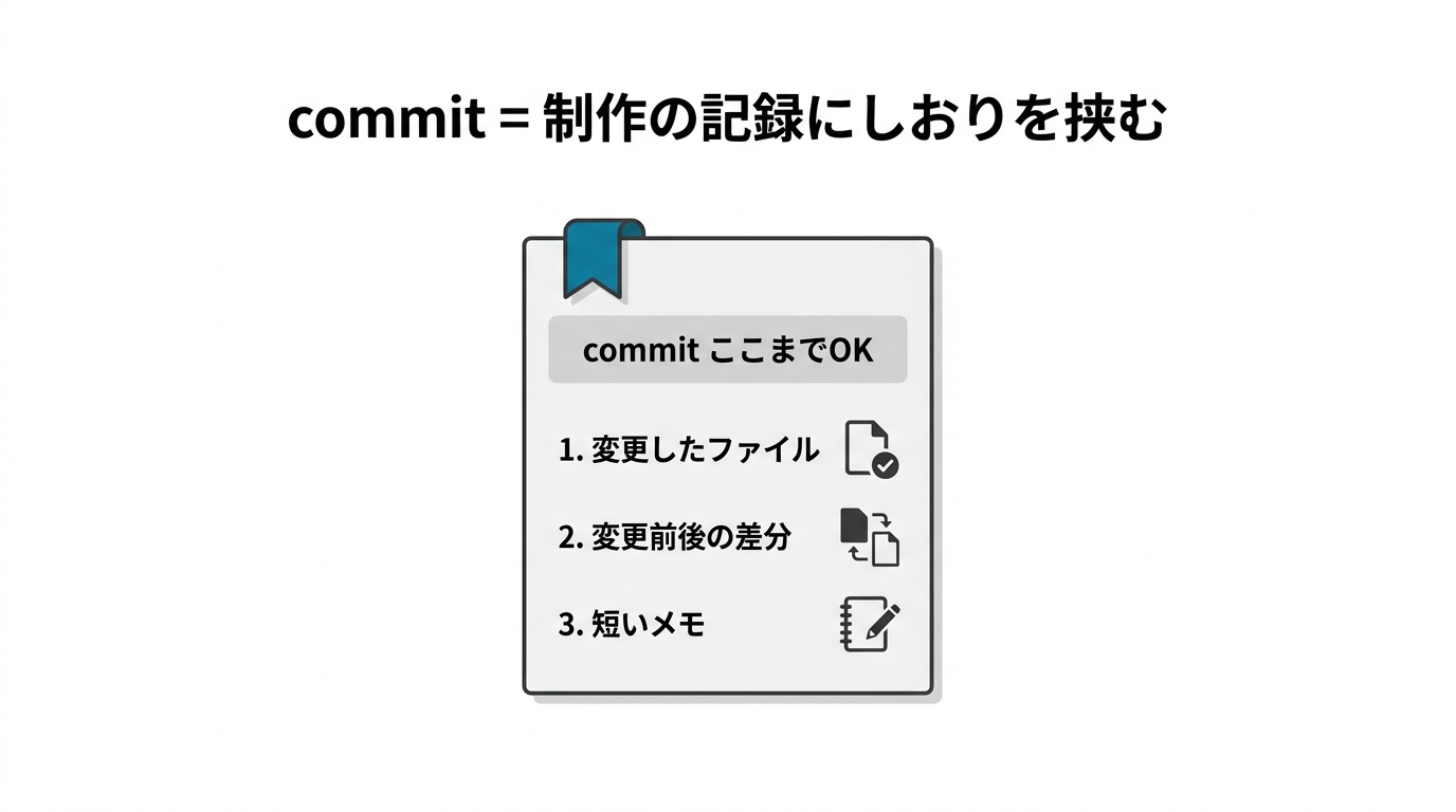 commitに入る3つの要素