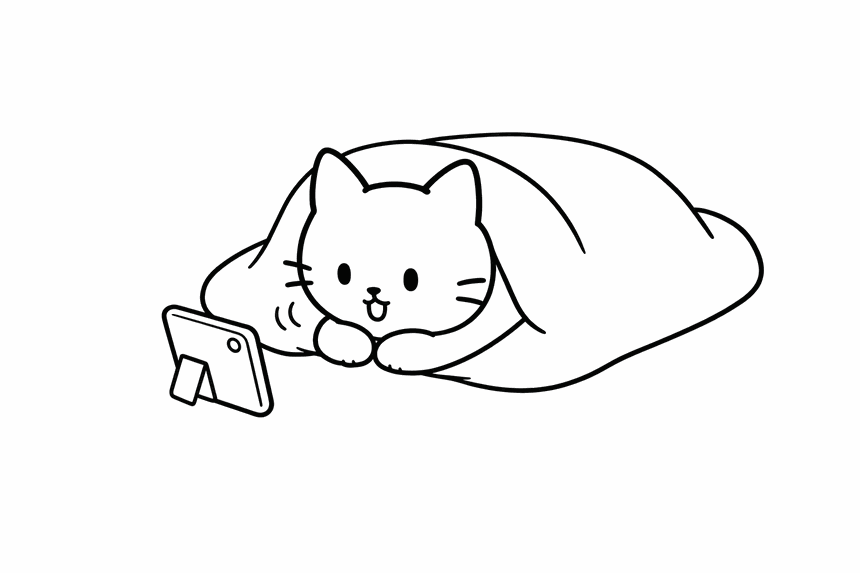 布団でスマホをのぞくごろ — 隙間時間の学び
