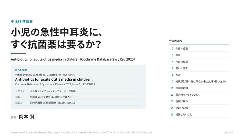 抄読会の表紙